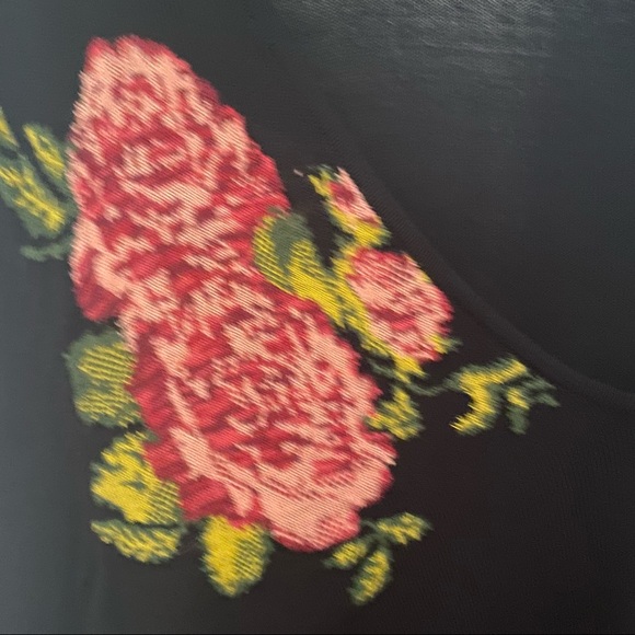 INC black floral top - Picture 3 of 7